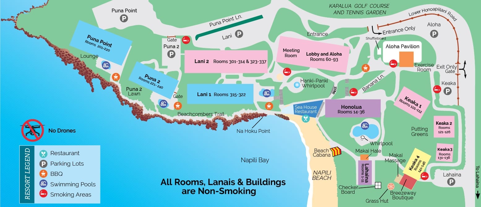 Aloha Kai Property Map Property Map And Weekly Activities | Napili Kai Beach Resort | Lahaina, Hi  96761