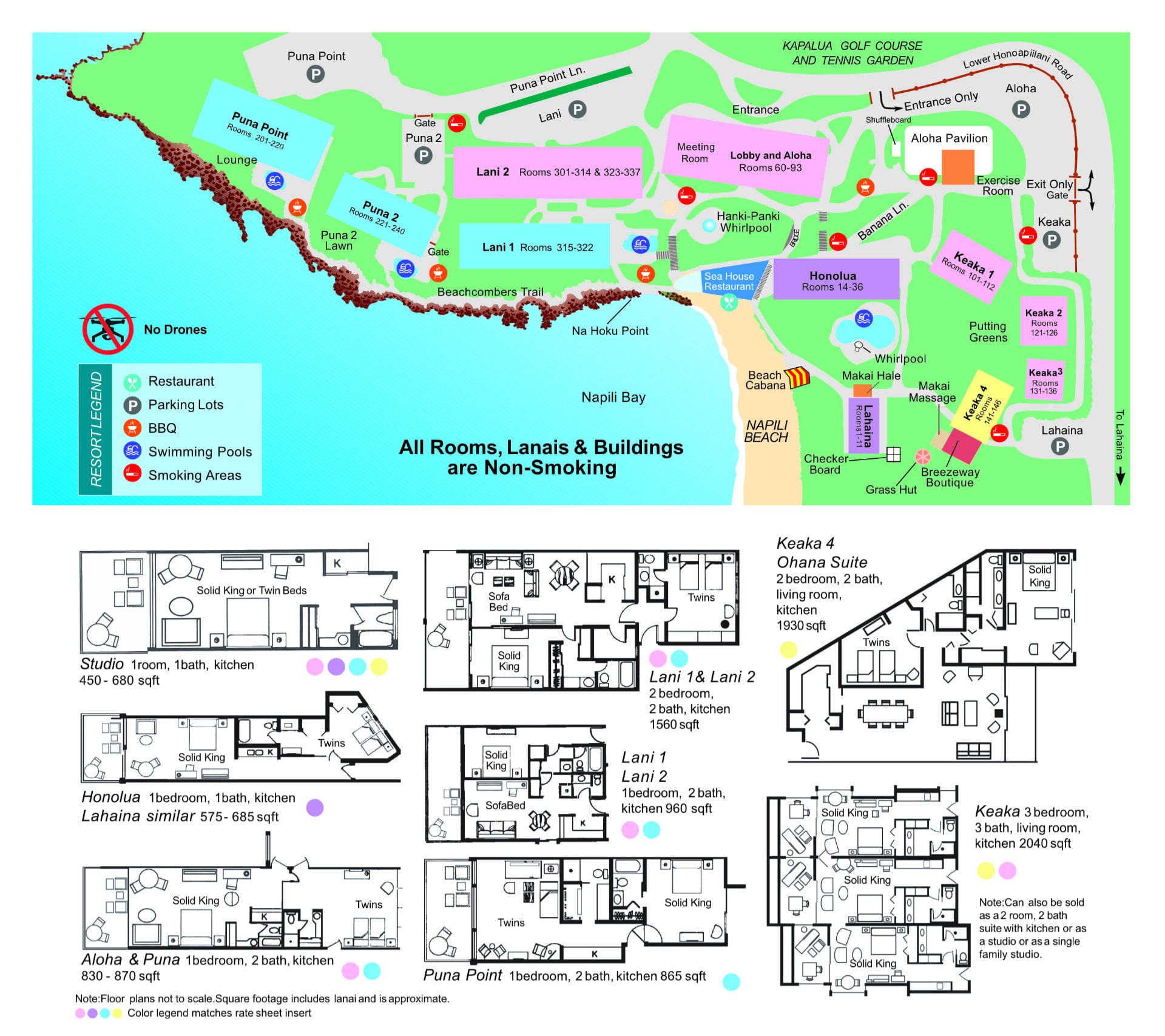 Napili kai beach resort map