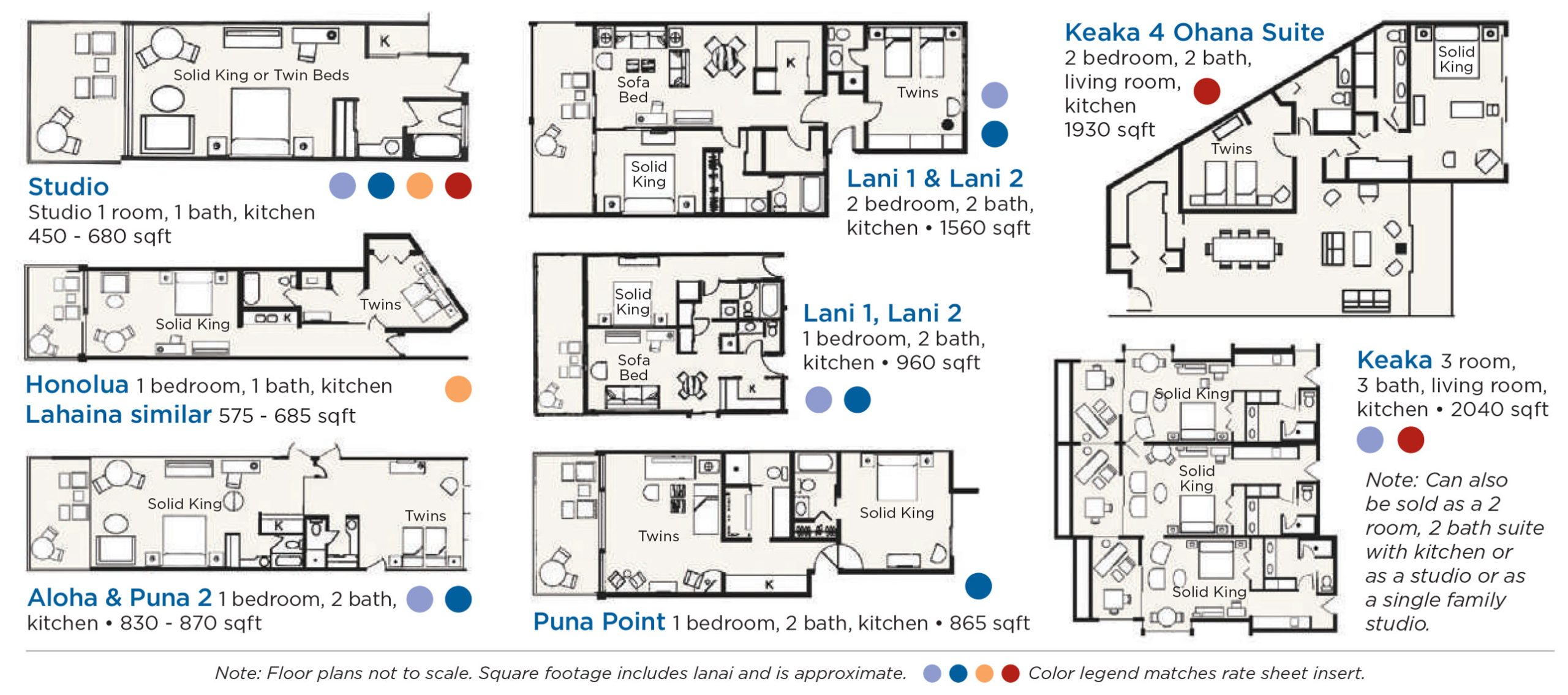 Napili Kai floor plans