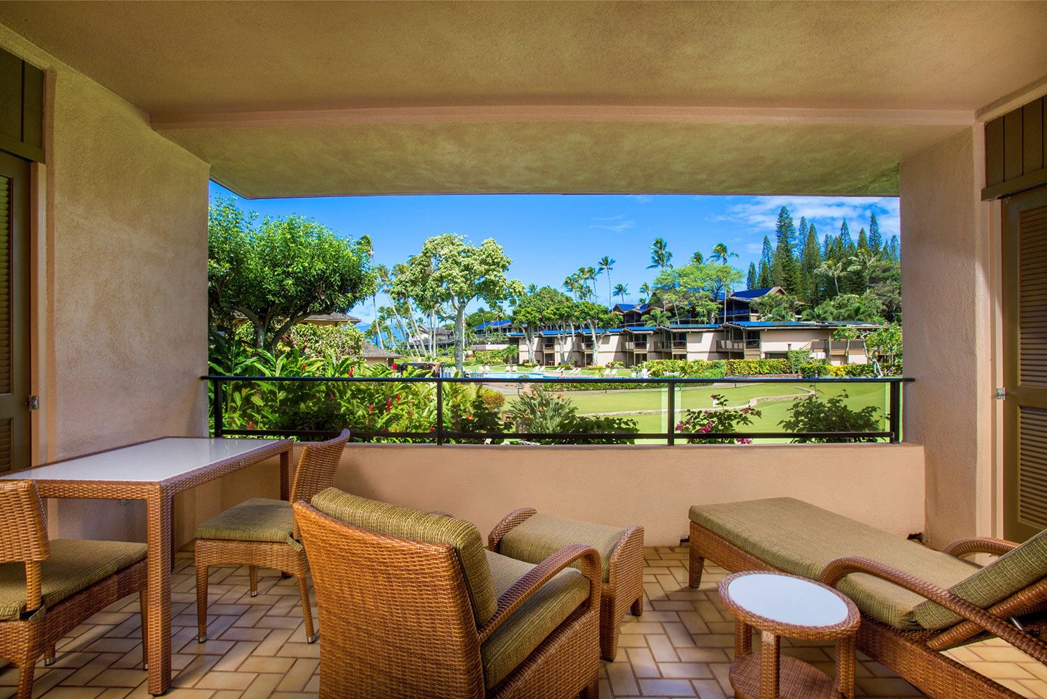 Garden View lanai at Keaka IV Building